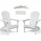 Folding Adirondack Lounge Chair With Embossed Grain Texture