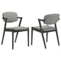 Modern Dining Chair And Zigzag Arm Design (Set of 2)
