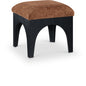 Lawson - Chenille Fabric Ottoman - Black Base