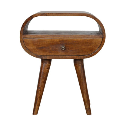 Circular Open Bedside Nightstand