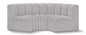 Arc - Boucle Fabric 3 Piece Modular U-Shaped Sofa