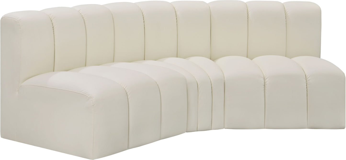Arc - Faux Leather 3 Piece Modular Corner Sofa