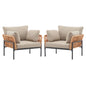 Rope Lounge Chair With Cushions For Modern Spaces