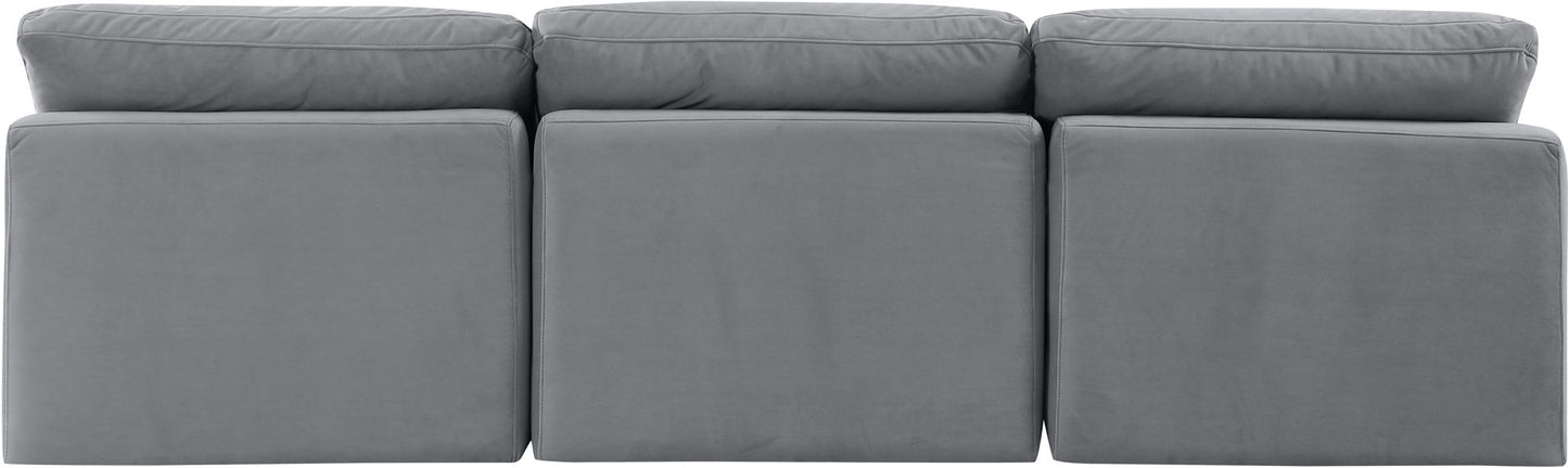 Indulge - Velvet 3 Seat Modular Armless Sofa