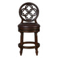 Stool With Back And Swivel Upholstered Seat