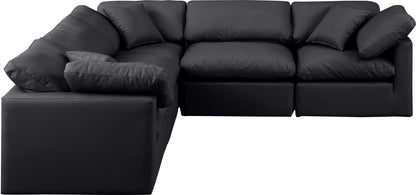 Indulge - Faux Leather 5 Piece Modular Corner Sectional