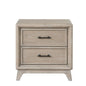 1 Piece Nightstand With Angled Feet, Dovetail Drawers, Bedroom Furniture - Oak