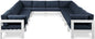 Nizuc - Outdoor Patio 12 Piece Modular Sectional With White Frame