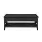 Decatur - Farmhouse Lift Top Coffee Table With Storage - Black / Ash