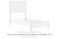 Binterglen - Twin Panel Headboard/Footboard and Slats - White