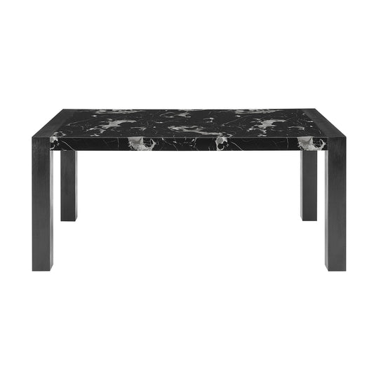Dining Table And 4 Padded Chairs - Black