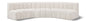 Arc - Boucle Fabric 5 Piece U-Shaped Modular Sofa