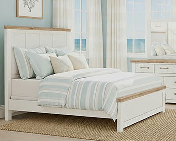 Savonport - King Panel Footboard - White / Brown