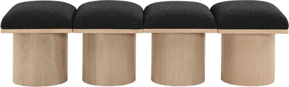 Pavilion - 4 Piece Modular Bench With Natural Base