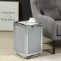 Noralie - 20" Accent Table - Mirrored, Faux Diamonds