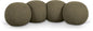Apollo - Boucle Fabric Bench
