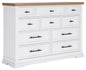 Ashbryn - Dresser - White / Natural