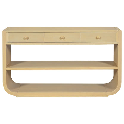 Console Table With 3 Soft Close Drawers & 2 Open Shelves