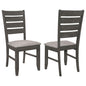 Padded Seat Side Chairs With Tapered Slats (Set of 2)