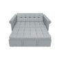 Compact Loveseat With Trundle Sleeper And Storage Pocket - Gray