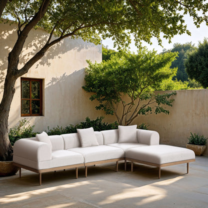 Laguna - 4 Piece 106.5" Upholstered Outdoor Patio Modular Sectional