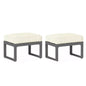 Patio All-Weather Ottomans With Thick Cushions (Set of 2)