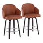 Dahlia - Contemporary Counter Stool Round Footrest (Set of 2)