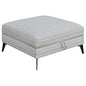 Harrison - Upholstered Storage Ottoman - Gray / Black