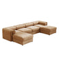 Contemporary Elegant Sofa With Storage And Ottoman