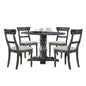 Leventis - Side Chair (Set of 2) - Light Brown Linen & Weathered Gray