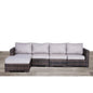 Wide Patio Sectional With Cushions - Brown