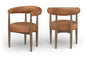 Sable - Vegan Leather Upholstered Dining Chair (Set of 2) - Brown Base