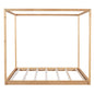 Wood Canopy Platform Bed With Support Legs And Airflow Slats