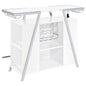 Katia - Wine Cabinet With LED Home Bar, 12 Bottle Storage - Gloss White