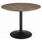 Round Dining Table With Pedestal Base - Warm Walnut