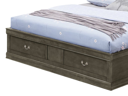 Traditional Style Bookcase Storage Bed