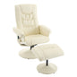 Recliner Chair With Ottoman, 360° Swivel Massage Lounge Chair With 5-Point Vibration & Heated Seat