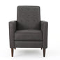 Macedonia - Mid Century Modern Button Tufted Fabric Recliner - Slate