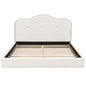Upholstered Platform Bed With Sturdy Frame And Headboard
