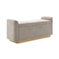 Upholstered Storage Bench With Safety Hinge