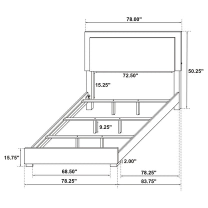 Jeremiah - LED Panel Bed With Touch Controlled Lighting