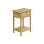 Accent Table With Storage Drawer, 2 Tier Nightstand For Living Room - Natural