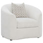 Rory - Sloped Arms Chair With Pillow - White