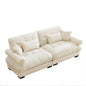 Modern Oversize Sofa With Cloud Like Comfort, Featuring Waist And Throw Pillows