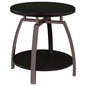End Table With Center Shelf - Dark Gray
