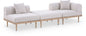 Laguna - 3 Piece Upholstered Outdoor Patio Modular Sofa With Backless Seat And 1 Arm