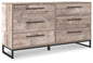 Neilsville - Six Drawer Dresser - Vinyl-Wrapped - Whitewash