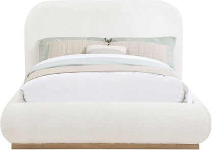 Vaughn - Boucle Bed With Natural Base