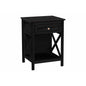 Accent End Table, 2 Tier, Storage Drawer, Transitional Style