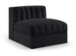 Rummi - Velvet Performance Fabric Upholstered Modular Armless Chair